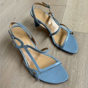 By Far Baby Blue Lizard Strappy Sandals - sz 40